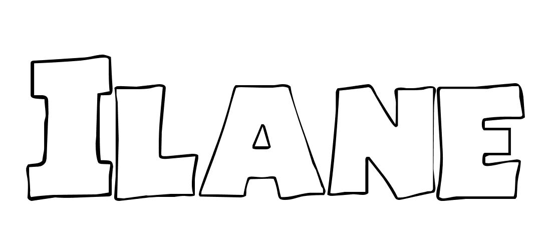 Coloriage Ilane - Prénom à imprimer
