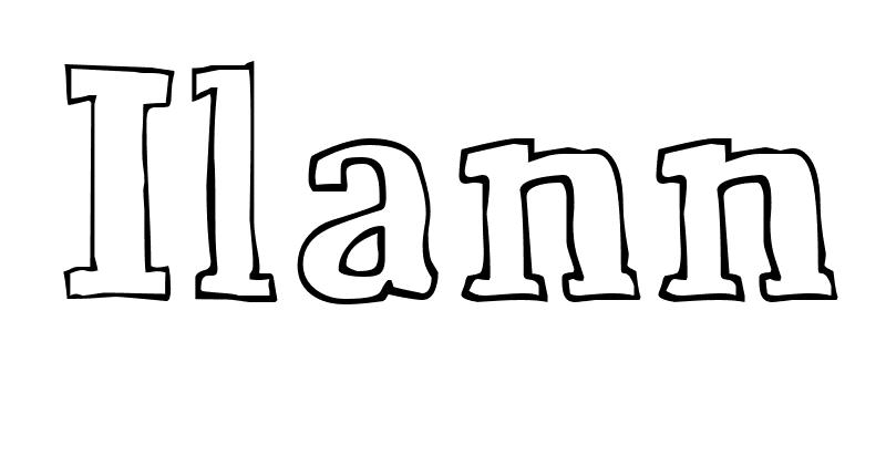 Coloriage Ilann - Prénom à imprimer