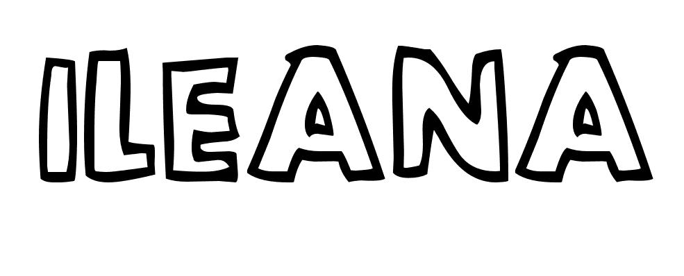 Coloriage Ileana - Prénom à imprimer