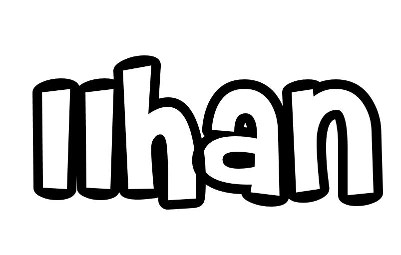 Coloriage Ilhan - Prénom à imprimer