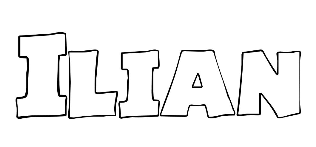Coloriage Ilian - Prénom à imprimer