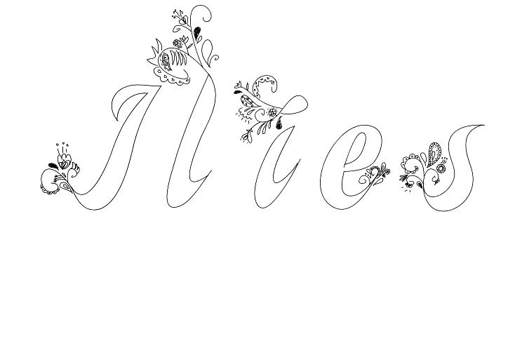 Coloriage Ilies - Prénom à imprimer