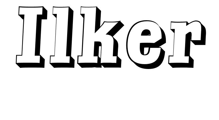 Coloriage Ilker - Prénom à imprimer