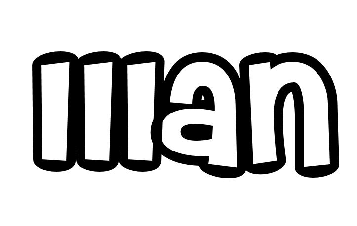 Coloriage Illan - Prénom à imprimer