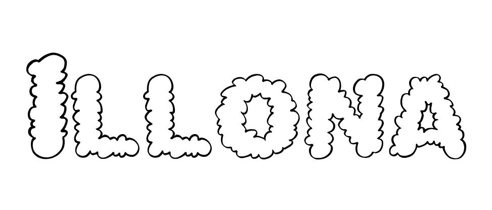 Coloriage Illona - Prénom à imprimer
