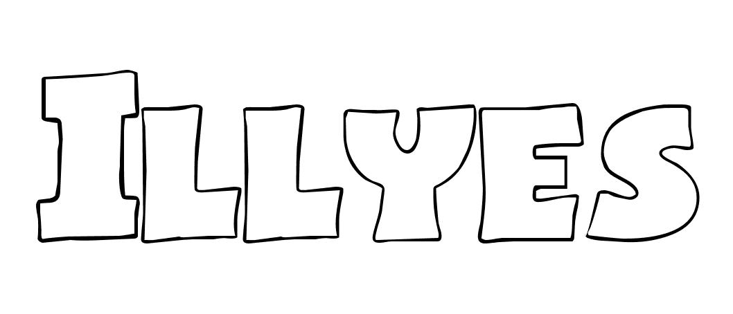 Coloriage Illyes - Prénom à imprimer