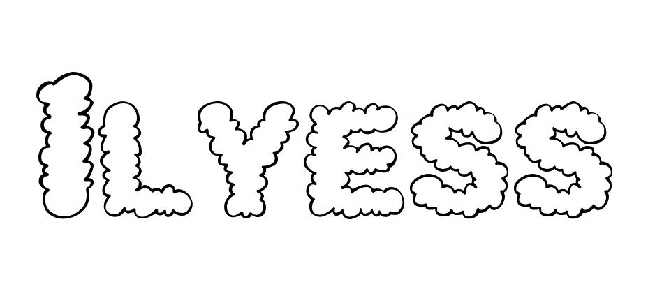 Coloriage Ilyess - Prénom à imprimer