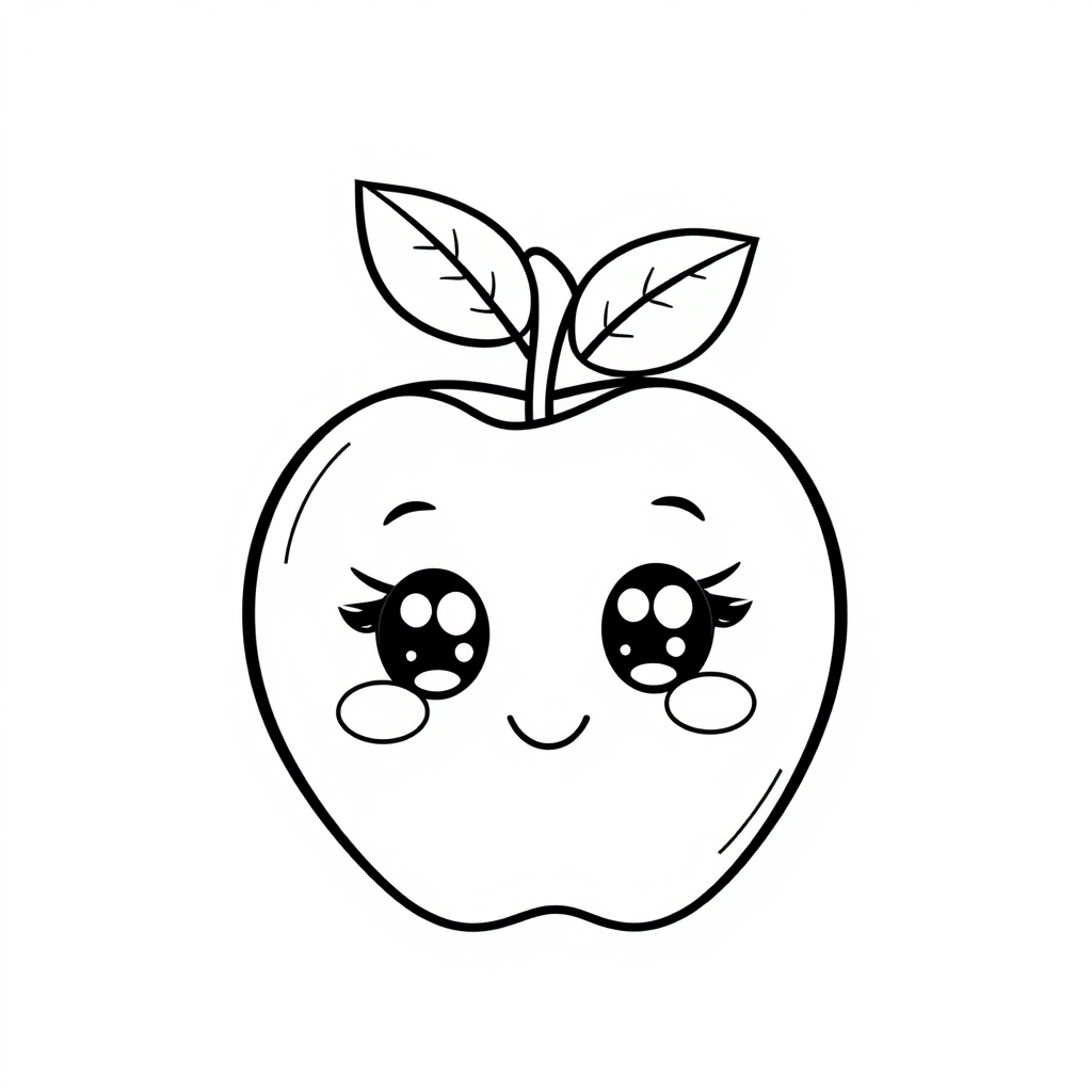 Coloriage Image Fruit Kawaii - Kawaii fruits à imprimer