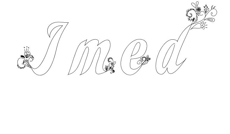 Coloriage Imed - Prénom à imprimer