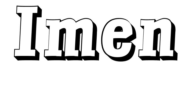 Coloriage Imen - Prénom à imprimer