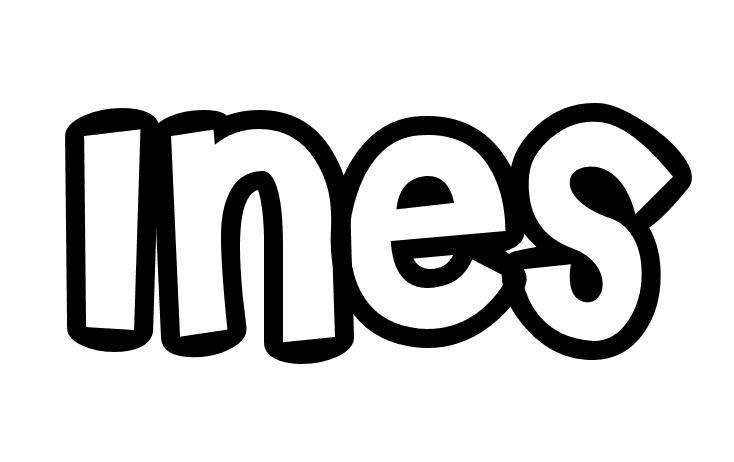Coloriage Inès - Prénom à imprimer