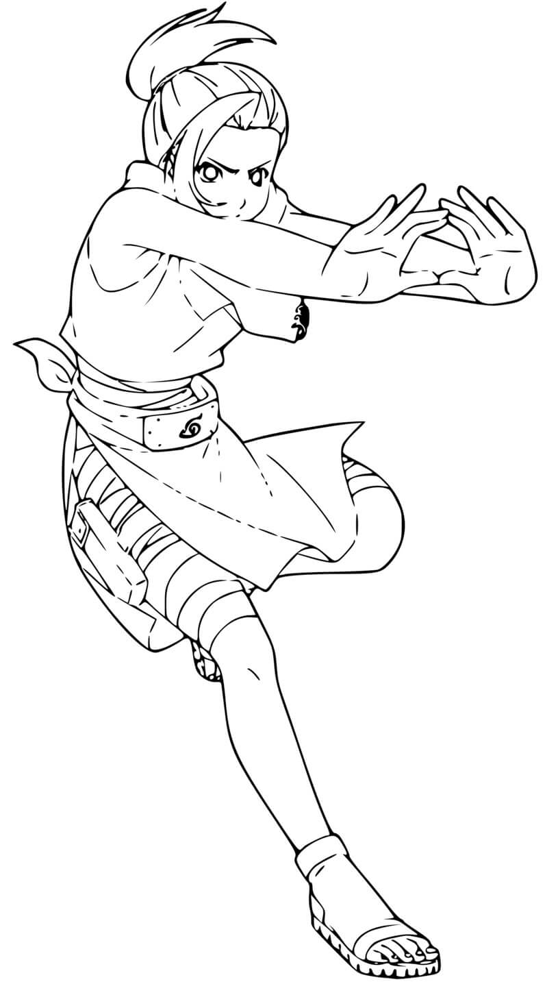 Coloriage Ino Yamanaka - Naruto à imprimer