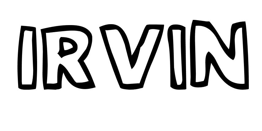 Coloriage Irvin - Prénom à imprimer