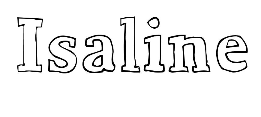 Coloriage Isaline - Prénom à imprimer
