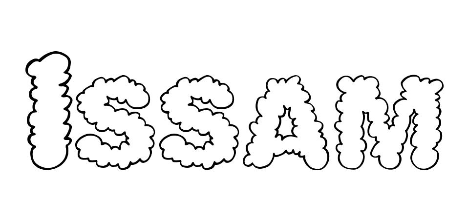 Coloriage Issam - Prénom à imprimer