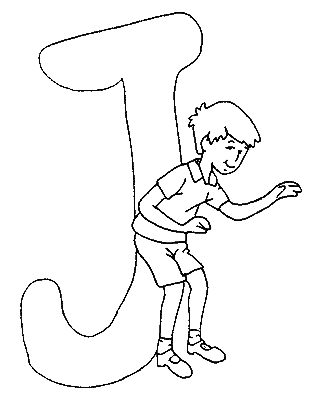 Coloriage J Jean Christophe - Alphabet à imprimer