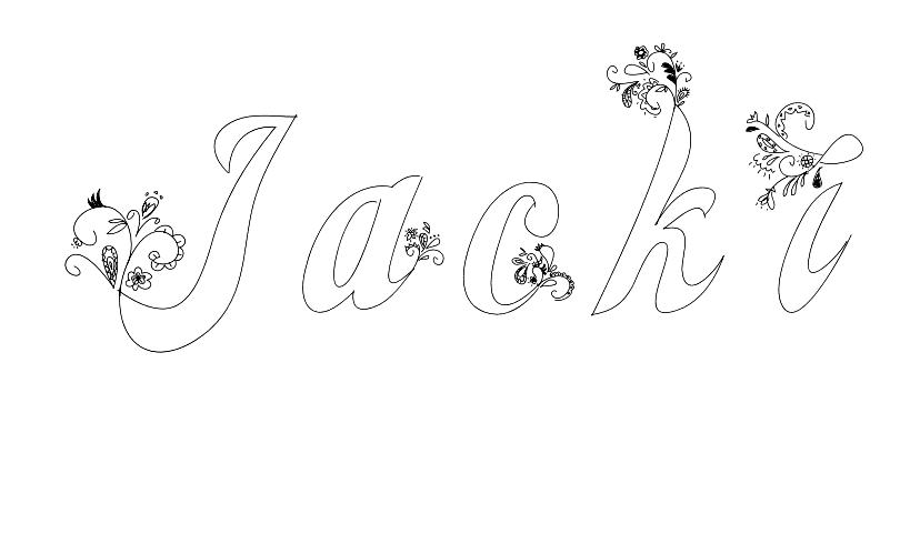 Coloriage Jacki - Prénom à imprimer