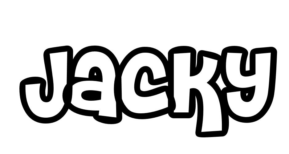 Coloriage Jacky - Prénom à imprimer