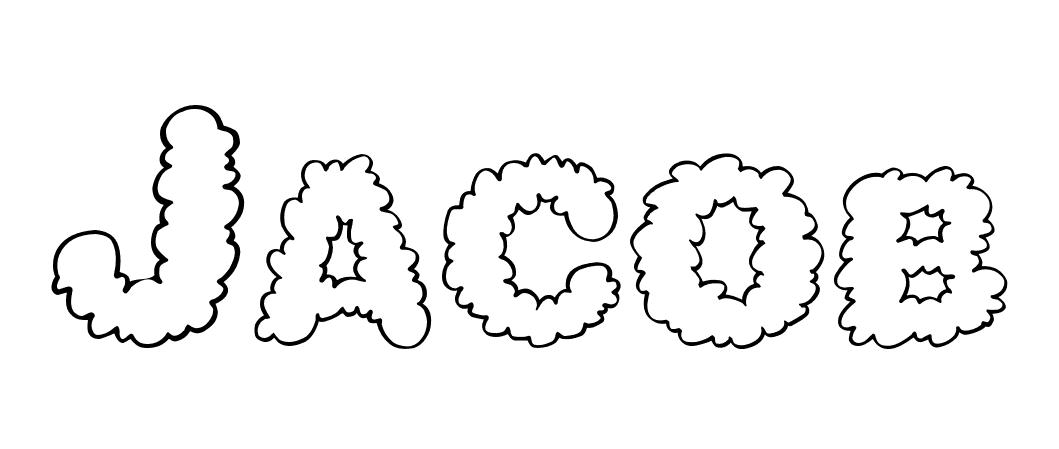 Coloriage Jacob - Prénom à imprimer