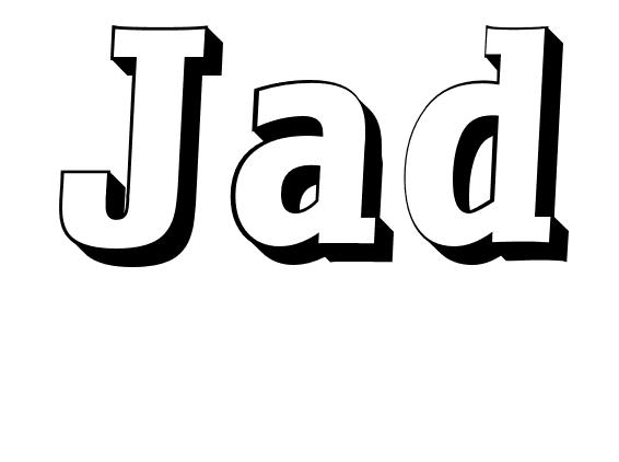Coloriage Jad - Prénom à imprimer