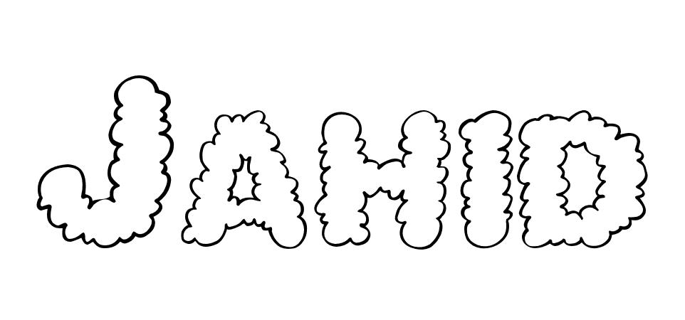 Coloriage Jahid - Prénom à imprimer