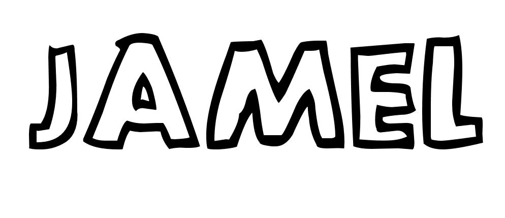 Coloriage Jamel - Prénom à imprimer
