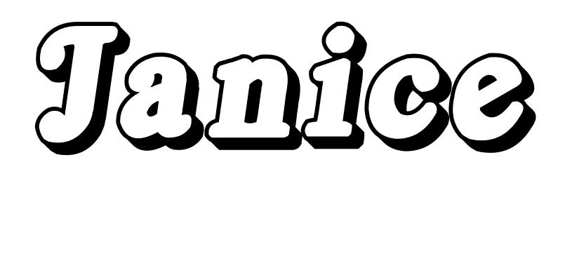 Coloriage Janice - Prénom à imprimer
