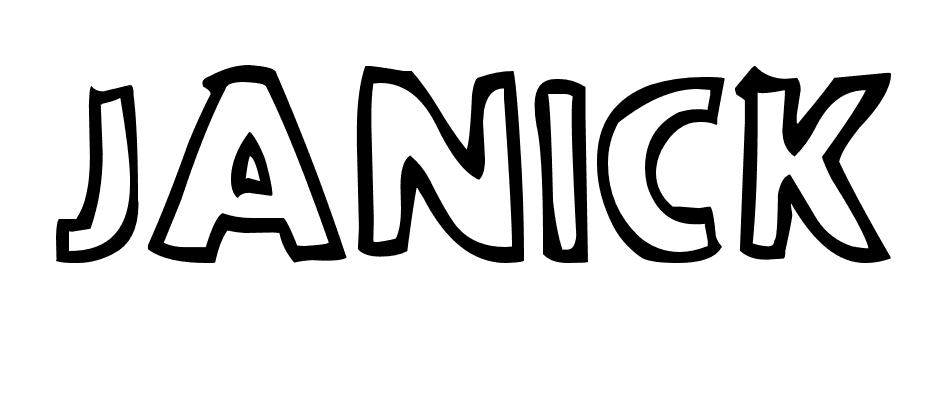 Coloriage Janick - Prénom à imprimer