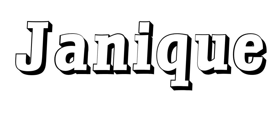 Coloriage Janique - Prénom à imprimer