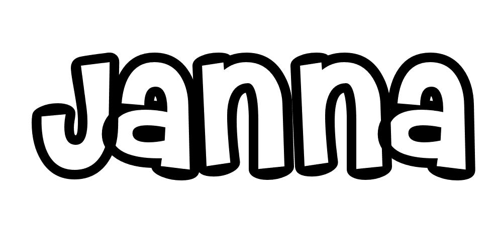 Coloriage Janna - Prénom à imprimer