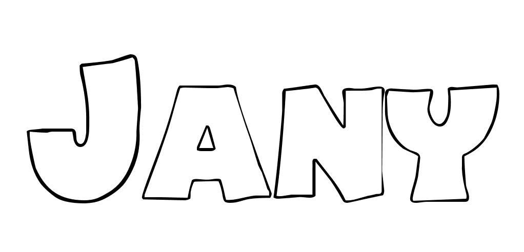 Coloriage Jany - Prénom à imprimer