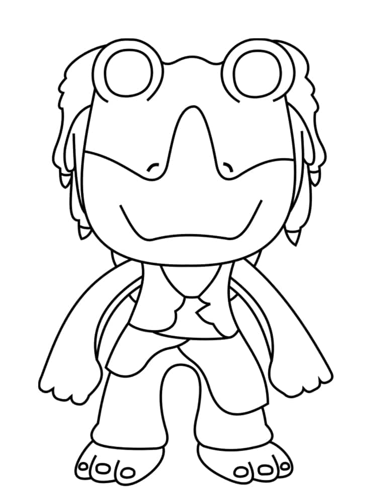 Coloriage Jar Jar Binks - Star wars à imprimer
