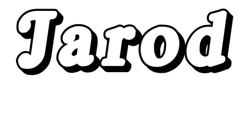 Coloriage Jarod - Prénom à imprimer