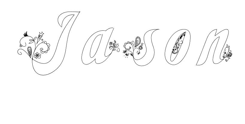 Coloriage Jason - Prénom à imprimer