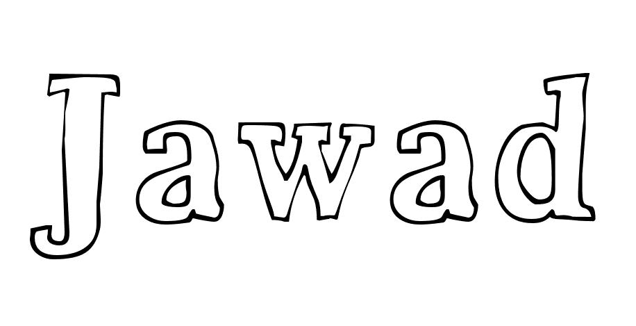 Coloriage Jawad - Prénom à imprimer