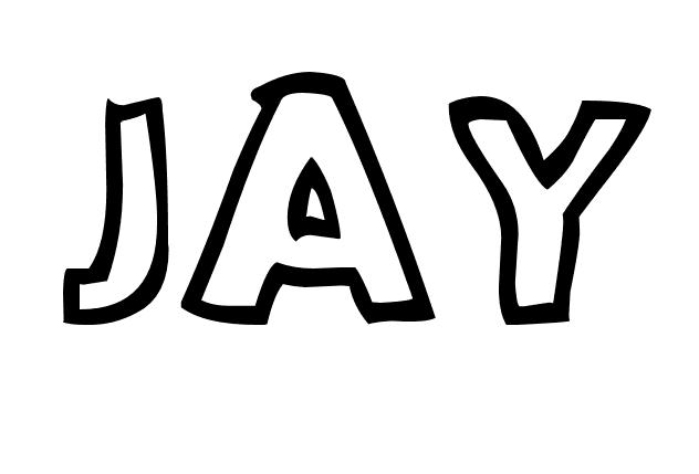 Coloriage Jay - Prénom à imprimer