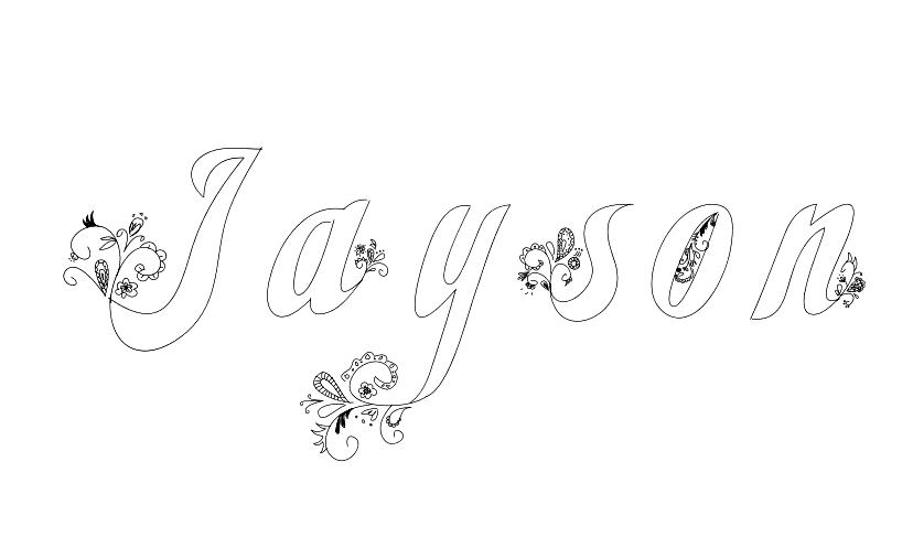 Coloriage Jayson - Prénom à imprimer