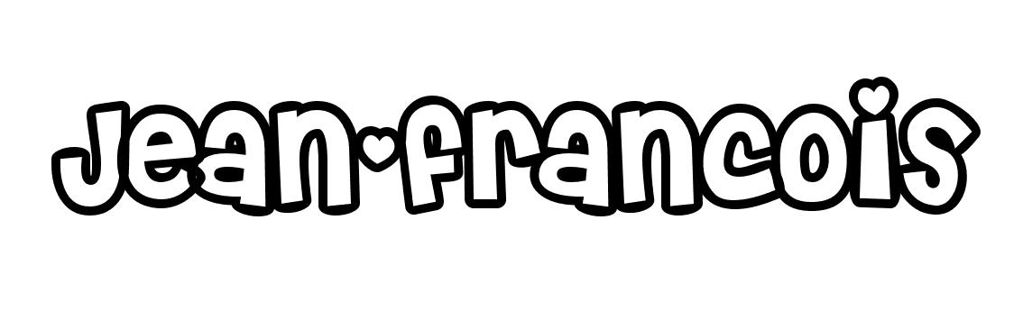 Coloriage Jean Francois - Prénom à imprimer