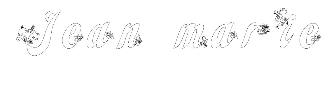 Coloriage Jean Marie - Prénom à imprimer