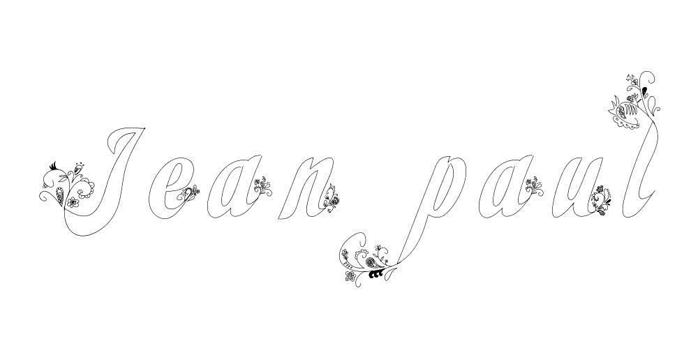 Coloriage Jean Paul - Prénom à imprimer