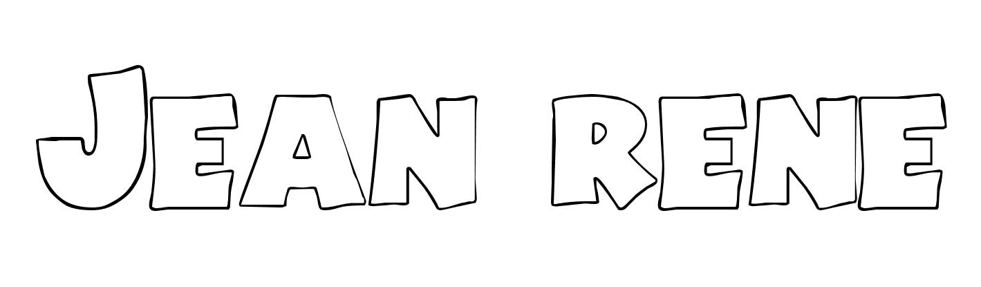 Coloriage Jean Rene - Prénom à imprimer