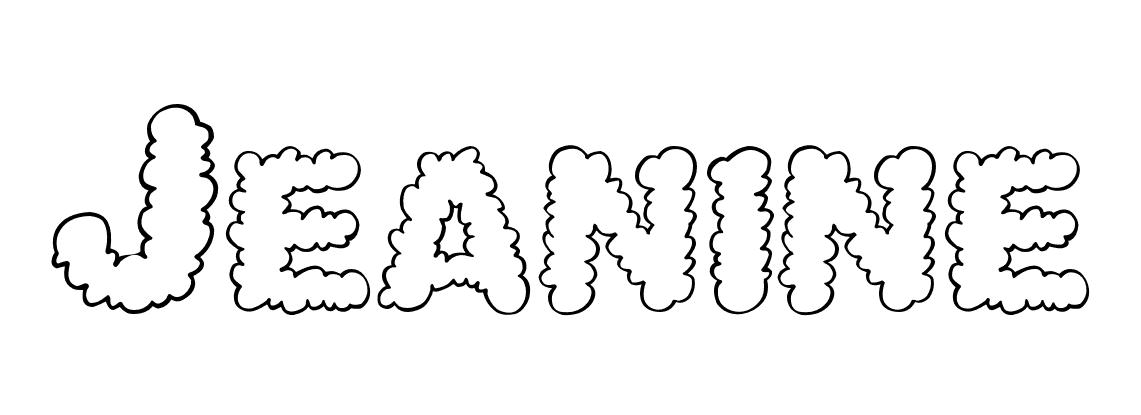 Coloriage Jeanine - Prénom à imprimer