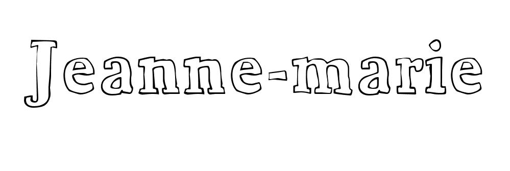 Coloriage Jeanne Marie - Prénom à imprimer