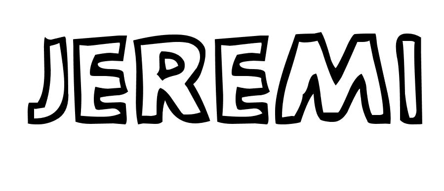 Coloriage Jeremi - Prénom à imprimer