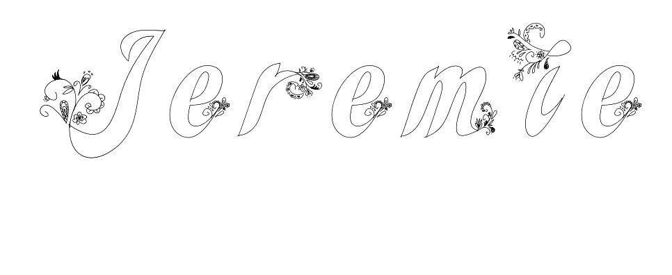 Coloriage Jeremie - Prénom à imprimer
