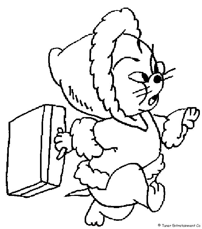 Coloriage Jerry Avec Un Manteau - Tom et jerry à imprimer