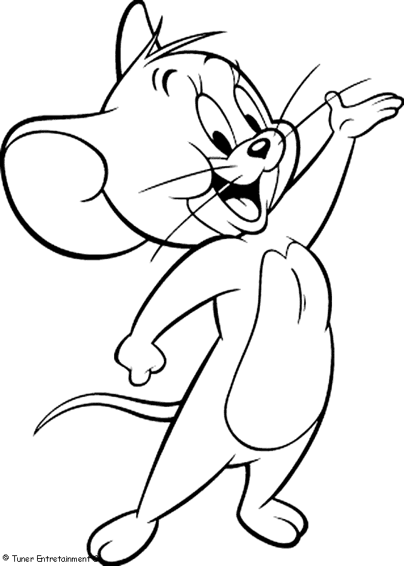 Coloriage Jerry La Souris - Tom et jerry à imprimer