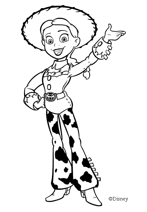 Coloriage Jessie La Fiancée De Woody - Toy story à imprimer