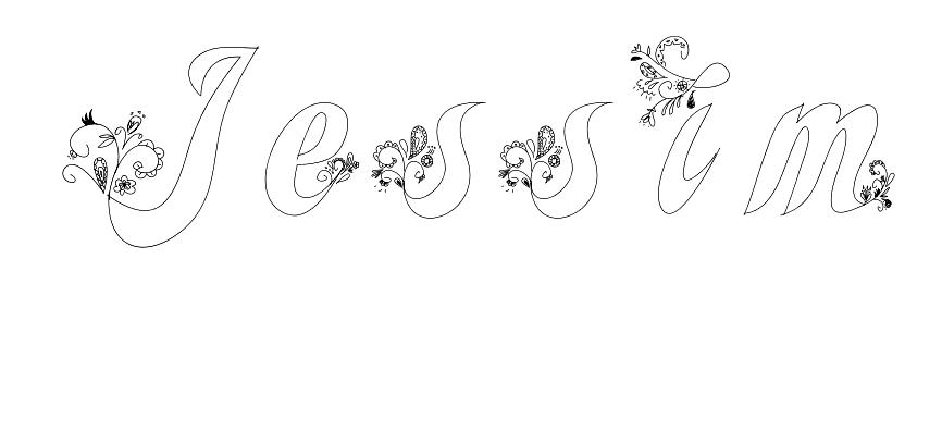 Coloriage Jessim - Prénom à imprimer