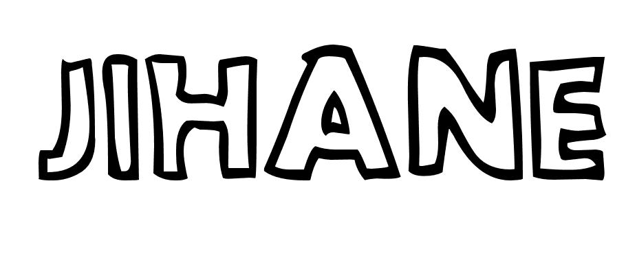 Coloriage Jihane - Prénom à imprimer